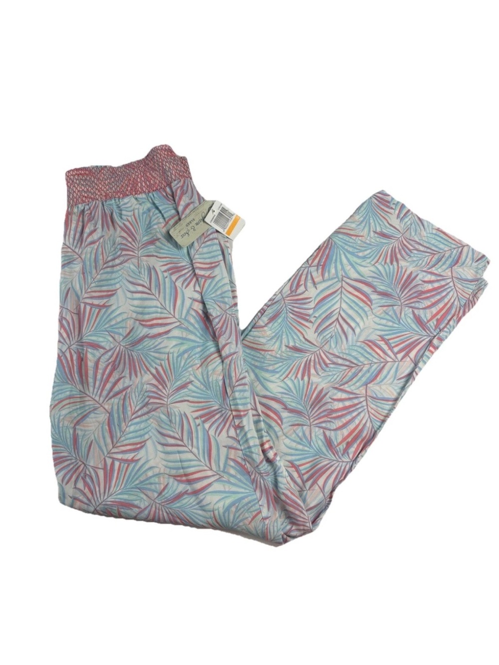 NWT Yarn & Sea Cream Tropical Palm Print Sleep Shorts S